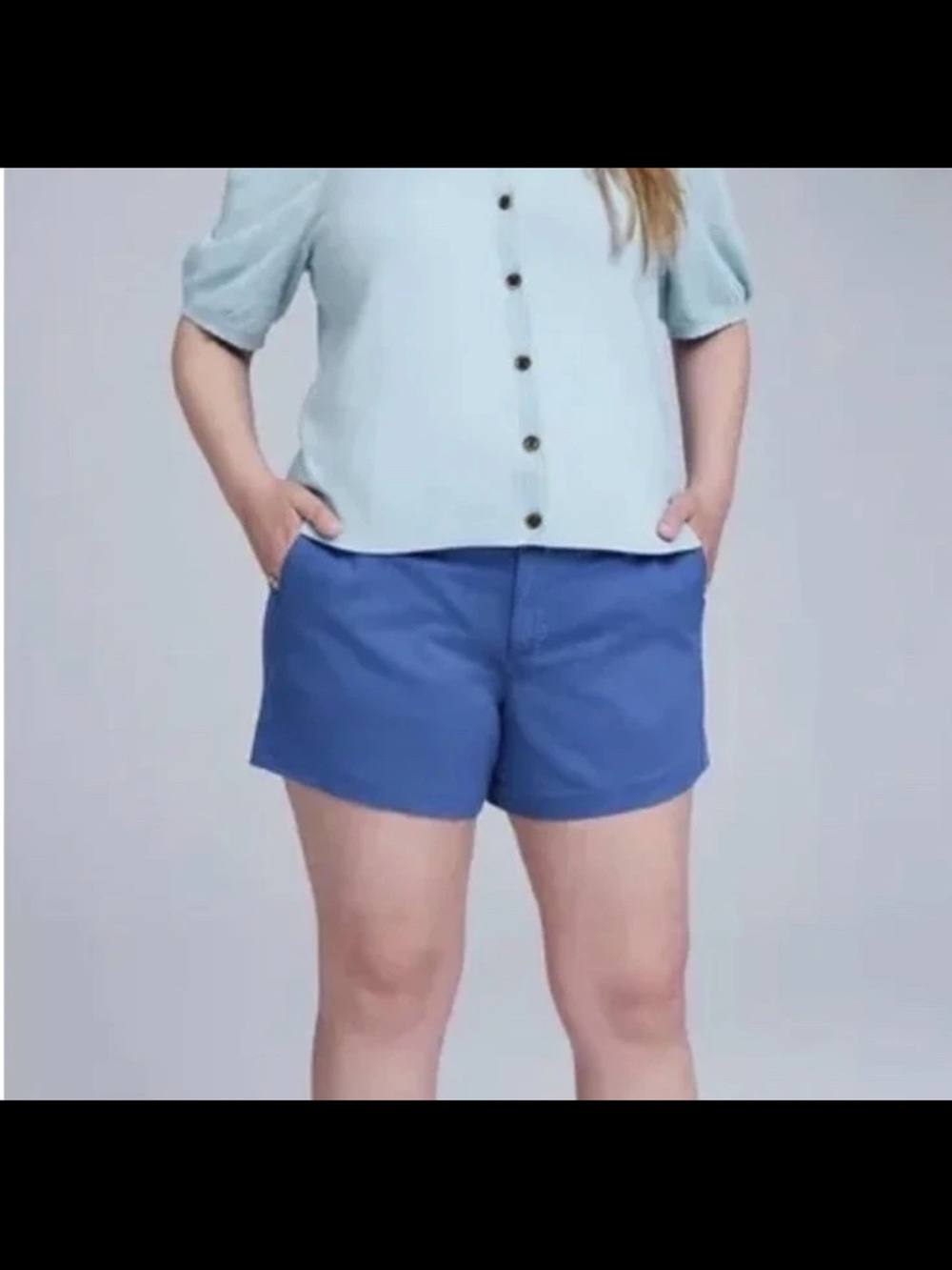 Torrid Belle Isle Blue Button-Front Puff Sleeve Top